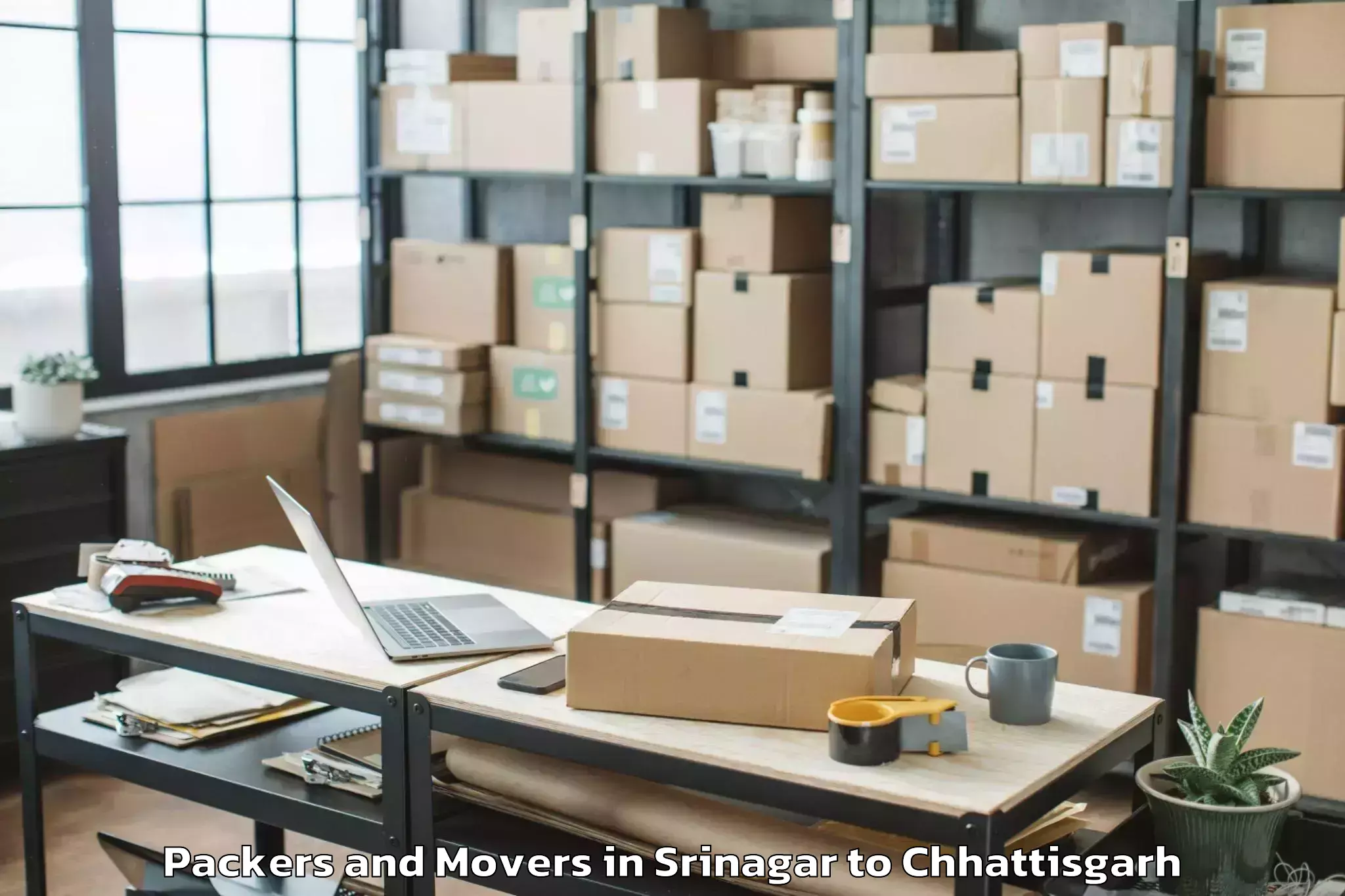 Book Srinagar to Ambikapur Packers And Movers Online